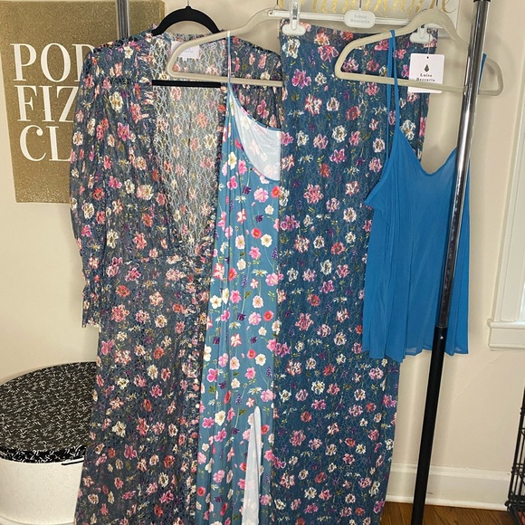 Luisa Beccaria Floral Printed Georgette High-Rise Flared Pants - Picture 7 of 10